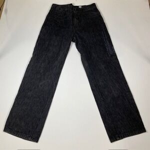 Rocawear Original Fit Jeans‎ Black Denim Logo Graphic Mens Size 32 Casual